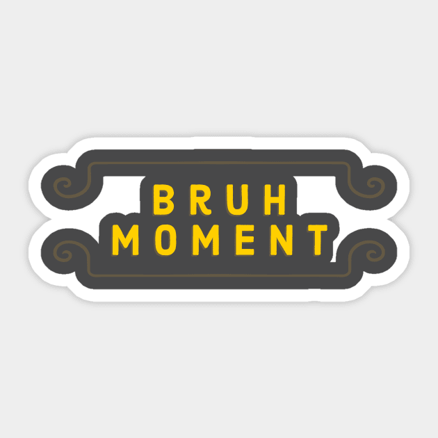 Minimal Bruh Sticker by Keboi143